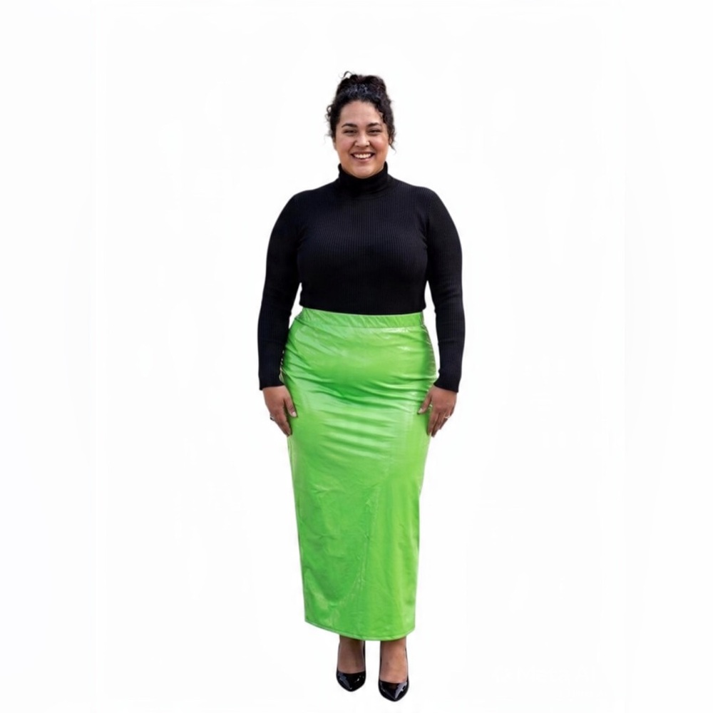 Neon Lime Green Long Skirt